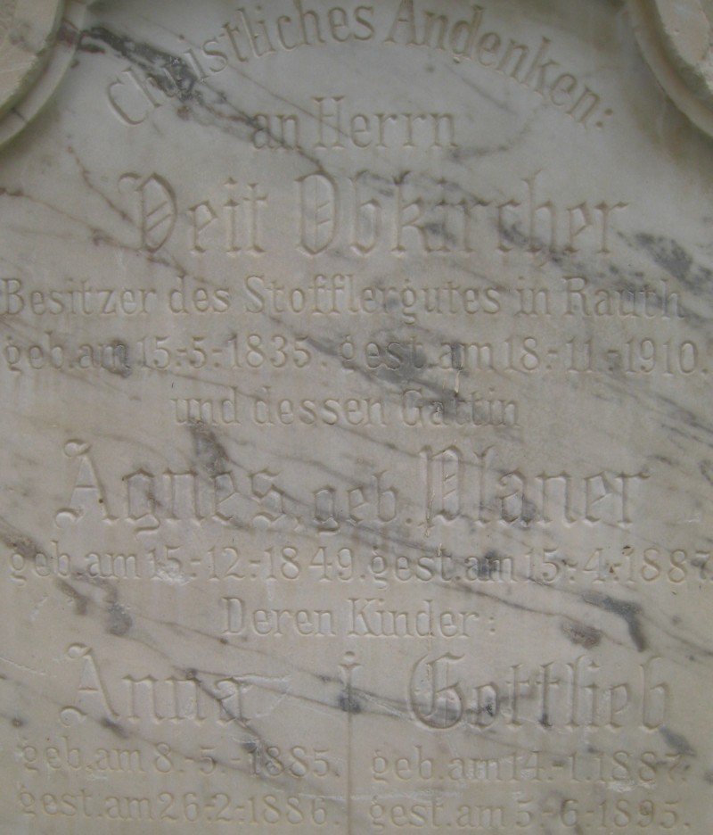 Obkircher; Obkircher geb. Planer