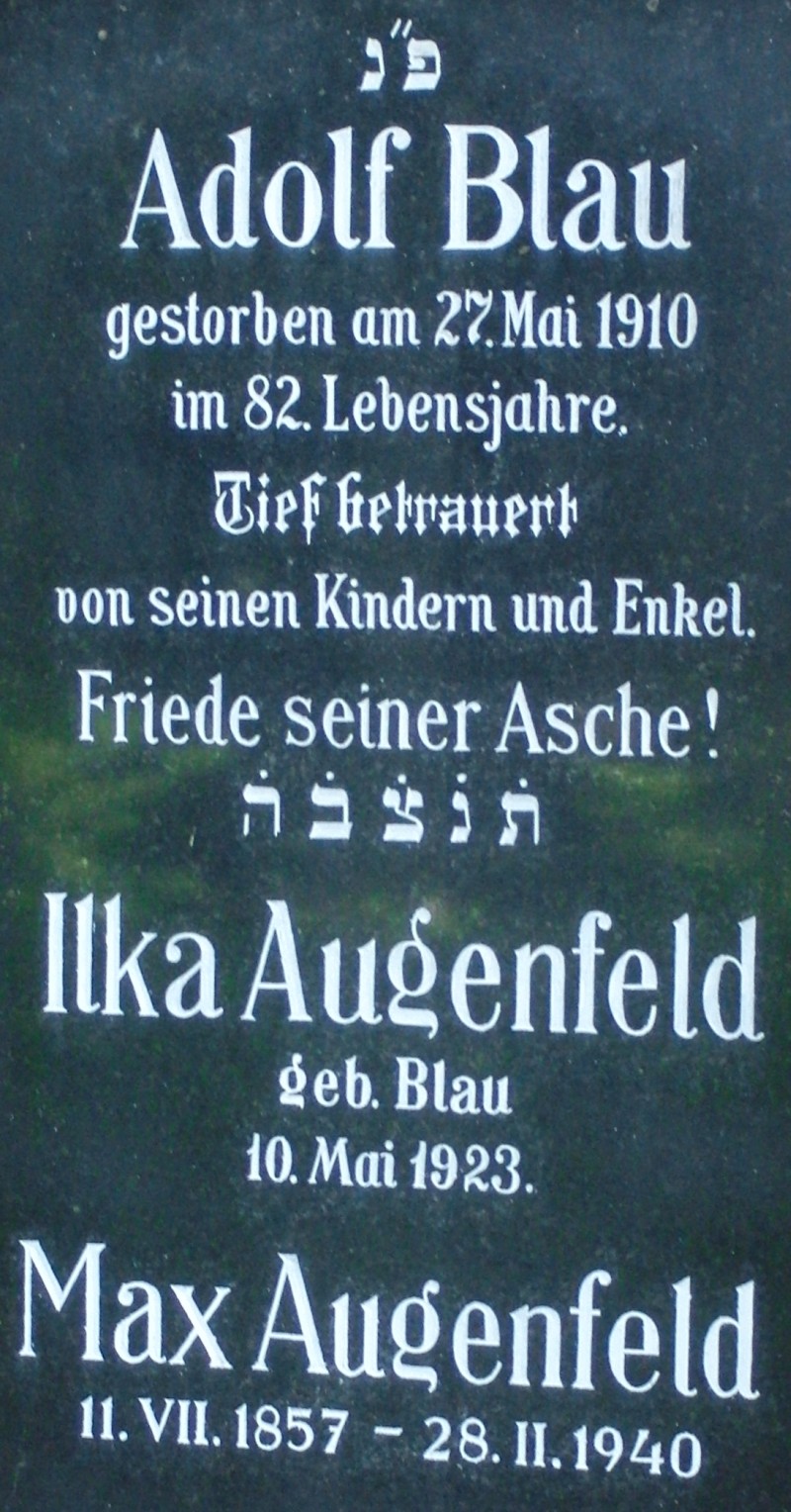Augenfeld; Augenfeld geb. Blau; Blau
