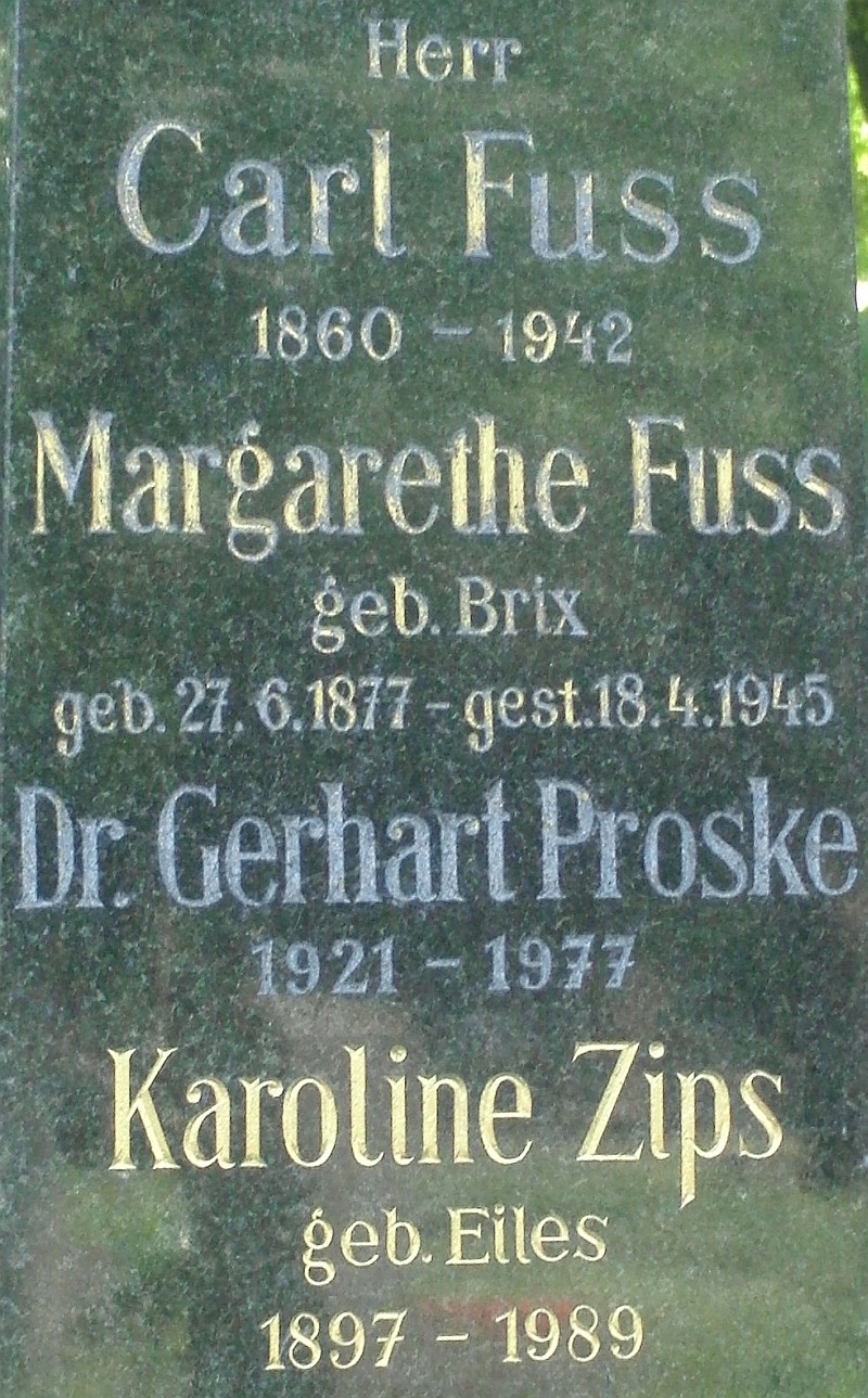 Fuss; Proske; Zips geb. Eiles