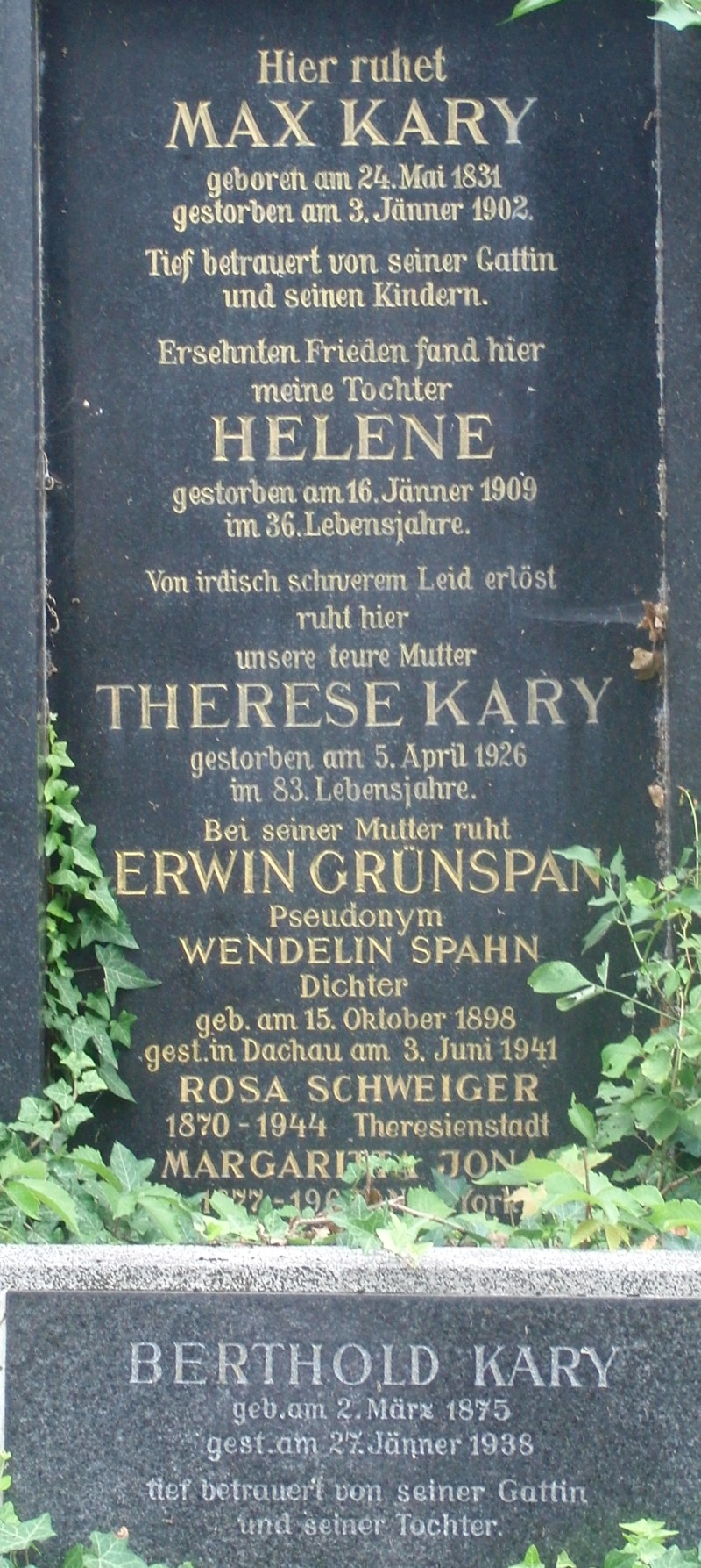 Kary; Grünspan; Spahn; Schweiger; Jonas