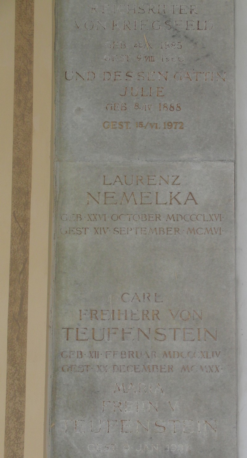 von Kriegsfeld; von Teufenstein; Nemelka