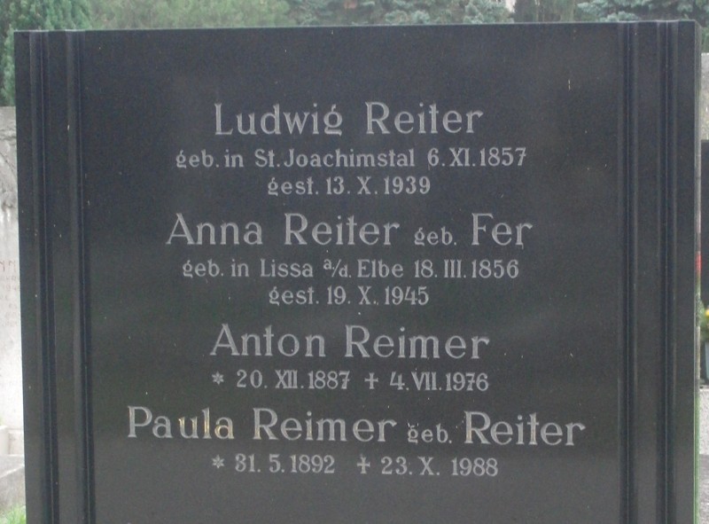 Reiter; Reiter geb. Fer; Reimer; Reimer geb. Reiter