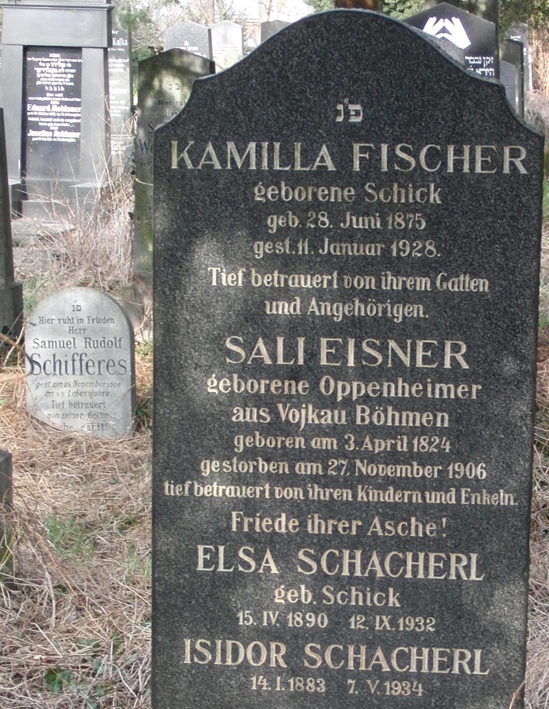 Fischer geb. Schick; Eisner geb. Oppenheimer; Schacherl; Schacherl geb. Schick