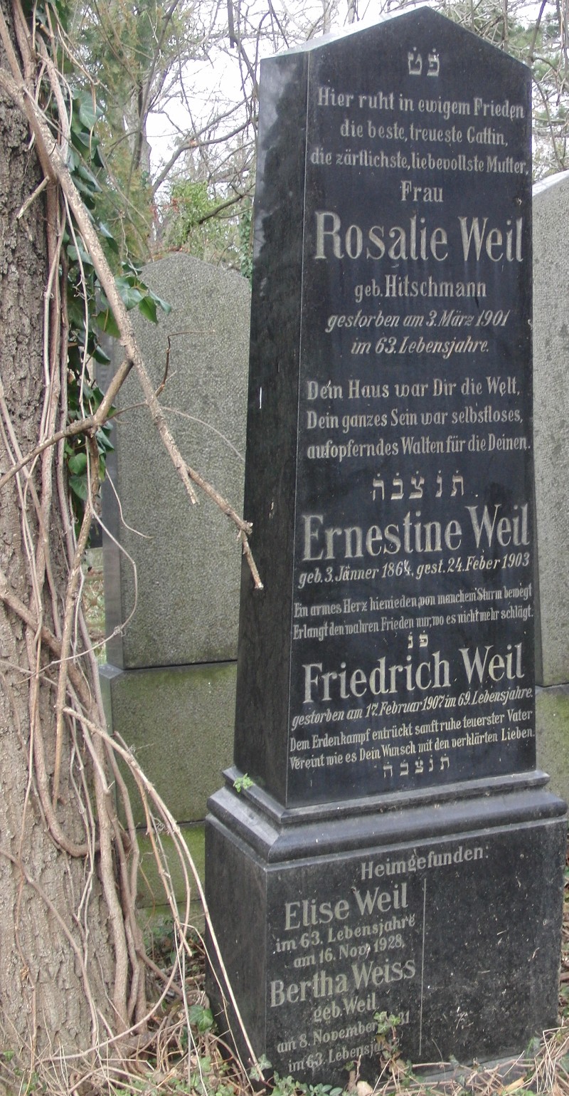 Weil; Weil geb. Hitschmann; Weiss geb. Weil