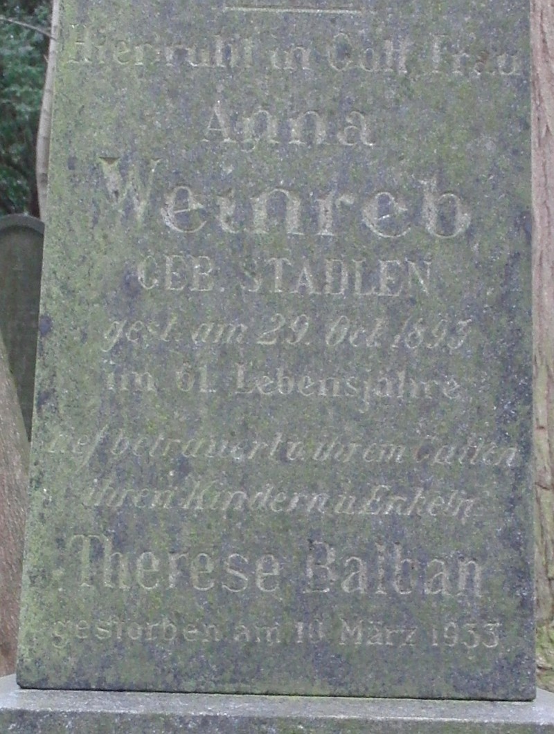 Weinreb geb. Stadlen; Balban