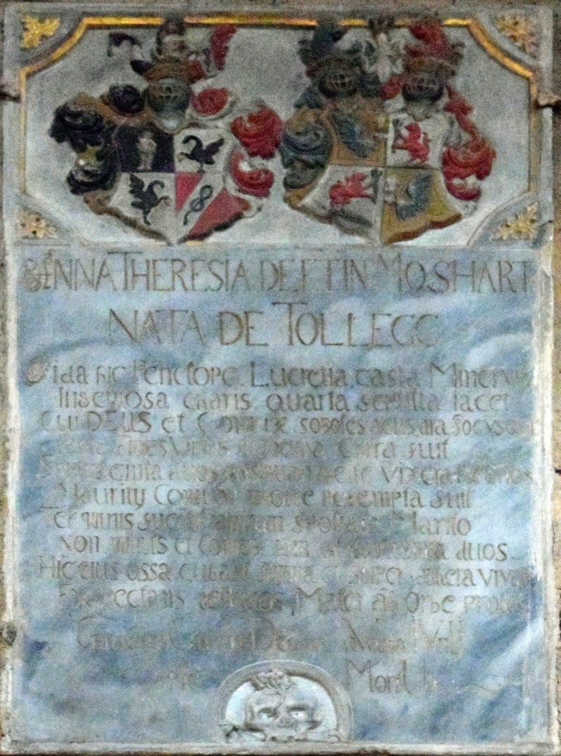 Grabplatte für Anna Theresia von und in Moshart geb. von Tollegg, gest. 1720