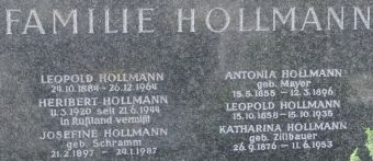 Hollmann; Hollmann geb. Schramm; Hollmann geb. Zillbauer; Hollmann geb. Mayer