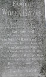 Wolf; Bayer; Hauser geb. Bayer; Wolf geb. Bayer
