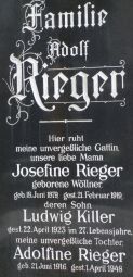 Rieger; Rieger geb. Wöllner; Killer