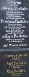 Faulhaber; Faulhaber geb. Schäffer; Faulhaber geb. Beyde; Faulhaber geb. Freiinger