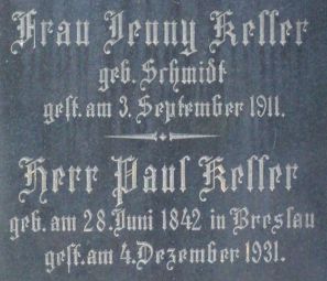Keller geb. Schmidt; Keller