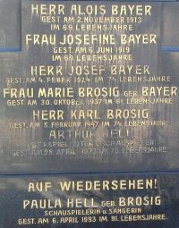 Bayer; Brosig geb. Bayer; Brosig; Hell; Hell geb. Brosig