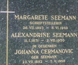 Seemann; Cermanovic geb. Seemann