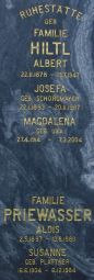 Hiltl; Hiltl geb. Schörgmayer; Hiltl geb. Uxa; Priewasser; Priewasser geb. Plattner