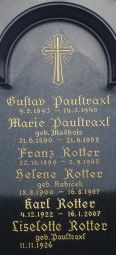 Paultraxl; Paultraxl geb. Madhois; Rotter; Rotter geb. Kubicek; Rotter geb. Paultraxl