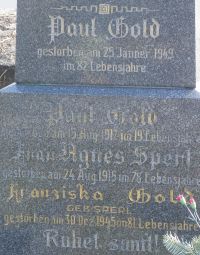 Gold; Sperl; Gold geb. Sperl
