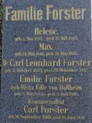 Forster; Forster geb. Reitz von Bollheim