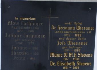 Lachinger; Lachinger geb. Jetzinger; Wiessner; Stevens