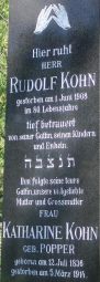 Kohn; Kohn geb. Popper