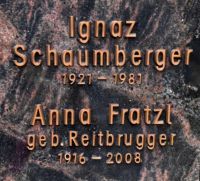 Schaumberger; Fratzl geb. Reitbrugger