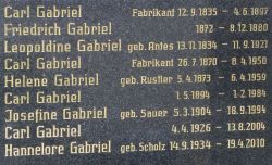 Gabriel; Gabriel geb. Antes; Gabriel geb. Rustler; Gabriel geb. Sauer; Gabriel geb. Scholz