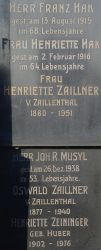 Hak; Zaillner von Zaillenthal; Musyl; Zeininger geb. Huber