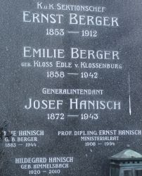 Berger; Berger geb. Kloss von Klossenburg; Hanisch; Hanisch geb. Berger; Hanisch geb. Himmelsbach