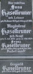 Haselbrunner; Haselbrunner geb. Lehner; Haselbrunner geb. Hengl