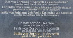 von Zerboni di Sposetti; von Zerboni; von Reimann; von Reimann geb. Kussevich von Samobor
