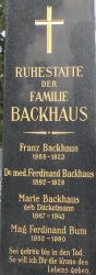Backhaus; Backhaus geb. Dückelmann; Bum