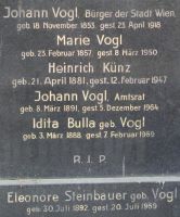 Vogl; Künz; Steinbauer geb. Vogl; Bulla geb. Vogl