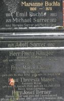 Buchta; Klinger; Klinger geb. Mayer; Sarrer; Sarrer geb. Merker; Mayer; Berner