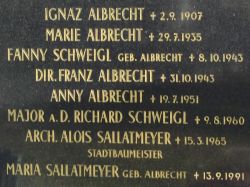 Albrecht; Schweigl geb. Albrecht; Schweigl; Sallatmeyer; Sallatmeyer geb. Albrecht