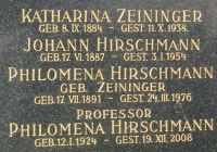 Zeininger; Hirschmann; Hirschmann geb. Zeininger