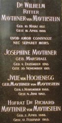Mauthner von Mauthstein; Mauthner geb. Marschall; von Hochenegg geb. Mauthner von Mauthstein 