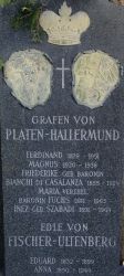 Platen-Hallermund; Platen-Hallermund geb. di Casalanza; Platen-Hallermund verehel. von Fuchs; Platen-Hallermund geb. Szabadi; von Fischer-Ultenberg