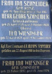 Schneider; Schneider geb. Kinz; Wiesinger; Wiesinger geb. Schneider