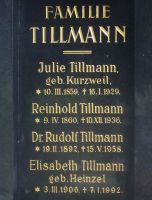 Tillmann; Tillmann geb. Kurzweil; Tillmann geb. Heinzel