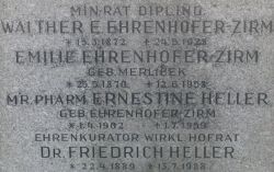 Ehrenhofer-Zirm; Ehrenhofer-Zirm geb. Merlicek; Heller; Heller geb. Ehrenhofer-Zirm