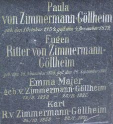 von Zimmermann-Göllheim; Majer geb. von Zimmermann-Göllheim