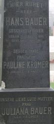 Bauer; Krömer; Bauer geb. Krömer