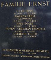 Ernst; Ernst geb. Rohrbach; Themessl; Egger