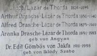 Lazar de Thorda; Drasche-Lazar de Thorda; Drasche-Lazar de Thorda geb. von Angyan; Gömbös von Jakfa geb. von Iklody-Szabo