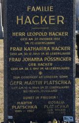 Hacker; Pössnicker; Platschka