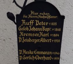 Priester; Ruff; Golob; Kremser; Zeisberger; Heske; Gerlich