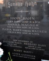 Hahn; Wagner; Hahn geb. Wagner; Gattinger