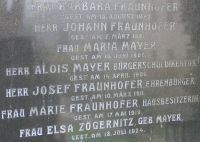 Fraunhofer; Mayer; Zögernitz geb. Mayer