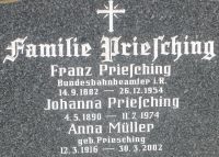 Priesching; Müller geb. Priesching