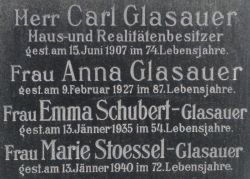 Glasauer; Schubert geb. Glasauer; Stoessel geb. Glasauer