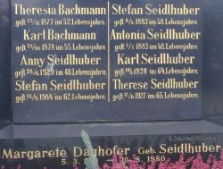 Bachmann; Seidlhuber; Daghofer geb. Seidlhuber